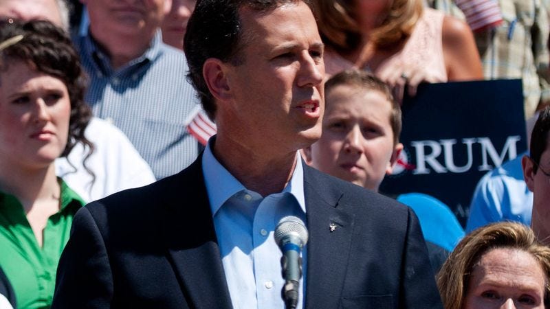 Illustration for article titled Rick Santorum Asks U.S. Populace If He's Still Running For President
