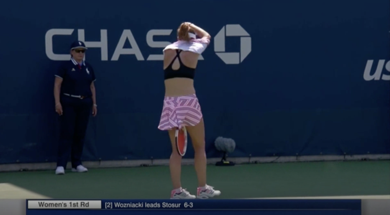 Illustration for article titled U.S. Open Umpire Hits Alize Cornet With A Bizarre Code Violation Because She Briefly Took Off Her Shirt