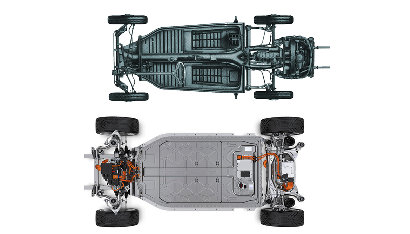 Illustration for article titled The New Jaguar I-Pace's Chassis Sure Looks Familiar