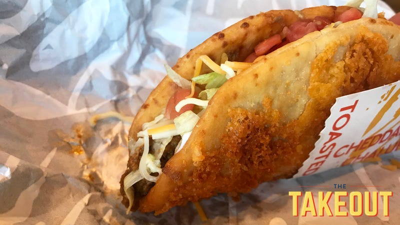 Illustration for article titled Taco Bell’s Toasted Cheddar Chalupa is solid gold