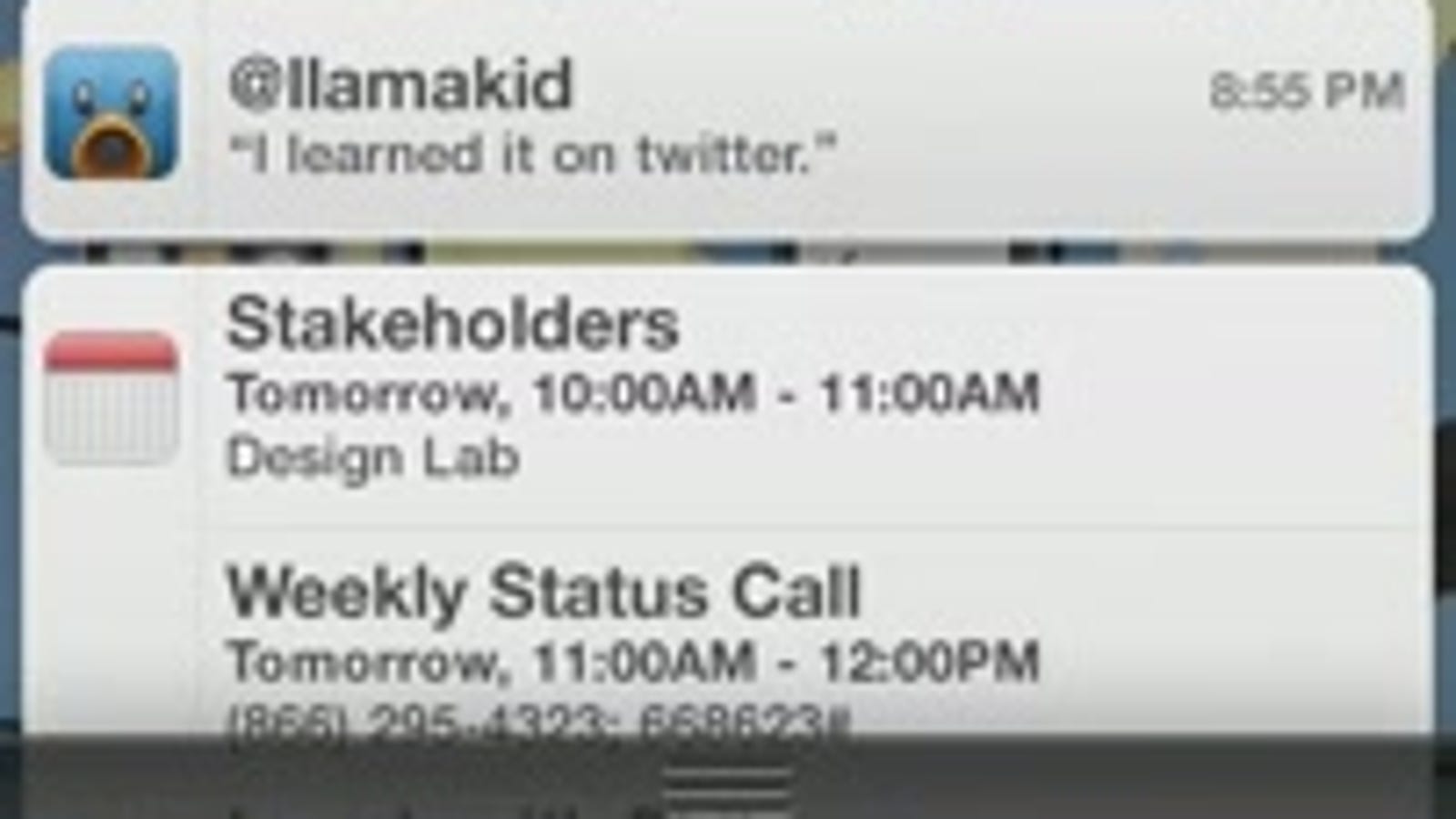 notification center for pebble