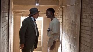 Harrison Ford and Chadwick Boseman in 42 (Warner Bros.)