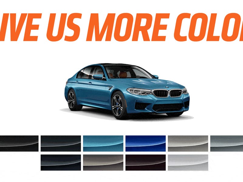 Here Are Some Much Cooler Colors For The 2018 Bmw M5
