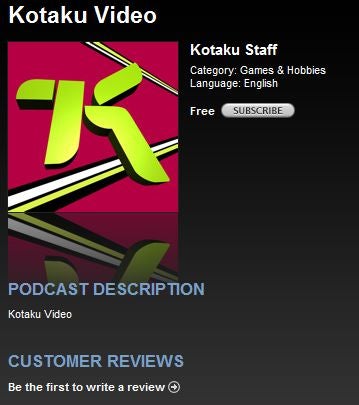 Illustration for article titled Kotaku Video Invades iTunes