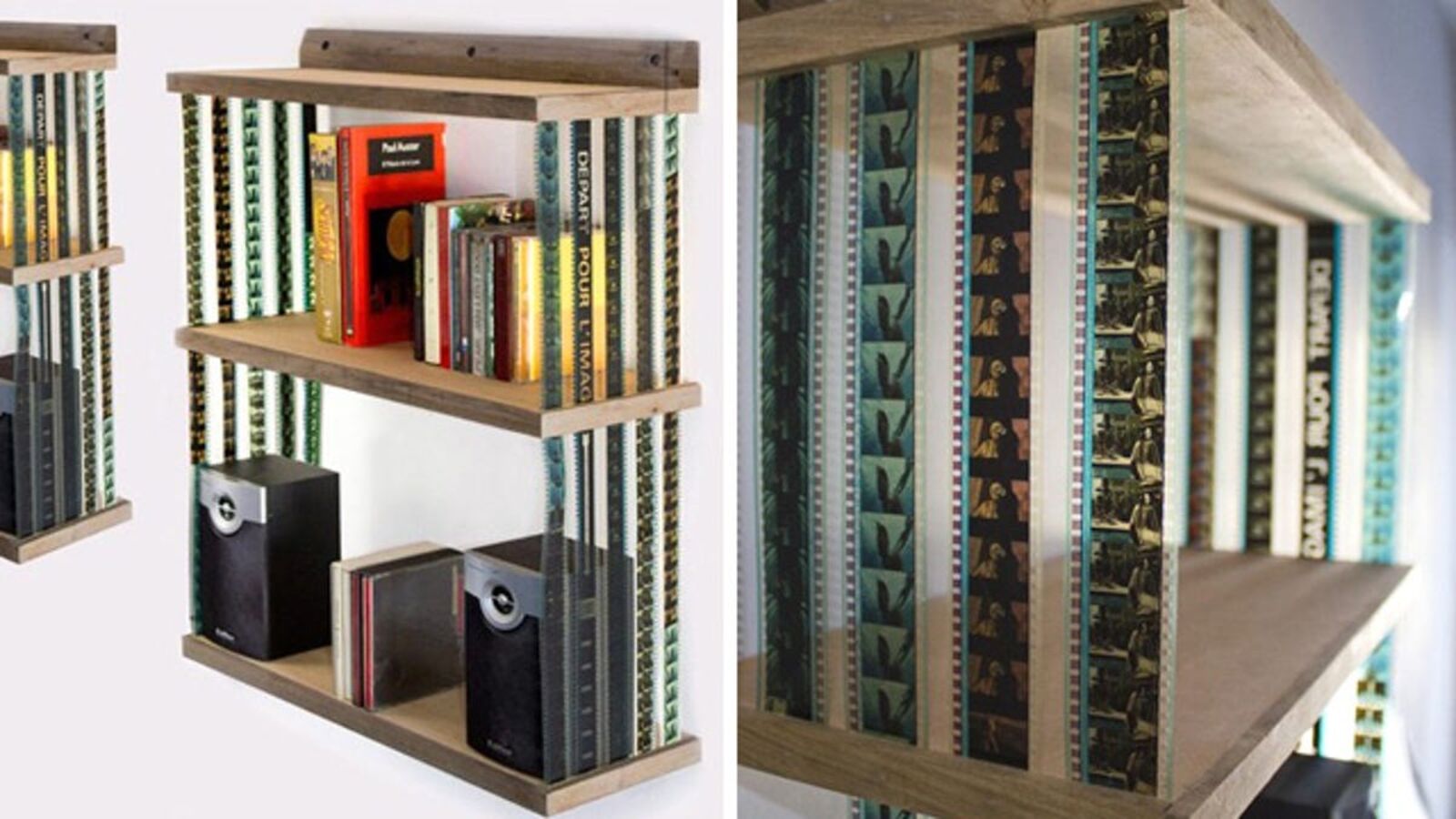 There's No Better Place For Your DVDs Than a Shelf Made From 35mm Film