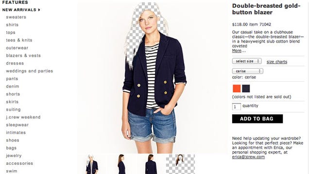 At J. Crew, the Model and the Hair are Sold Separately