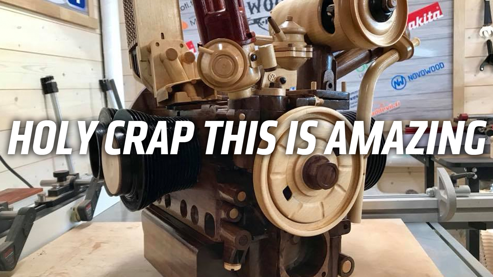 This Hand Carved Wooden Volkswagen Engine Is A Thing Of Strange