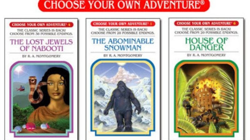 Illustration for article titled If you want to hear about a Choose Your Own Adventure movie, keep reading