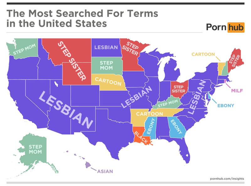 Stepmom Porn Text - The Most Popular Porn Searches in Every State