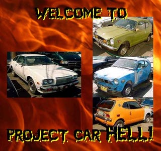 Illustration for article titled Project Car Hell: Mazda Cosmo or Three Honda 600s?