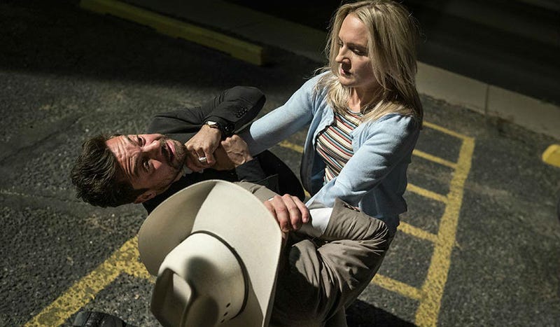 An ultra powerful peacekeeping angel handles Jesse and DeBlanc with ease. Image: AMC