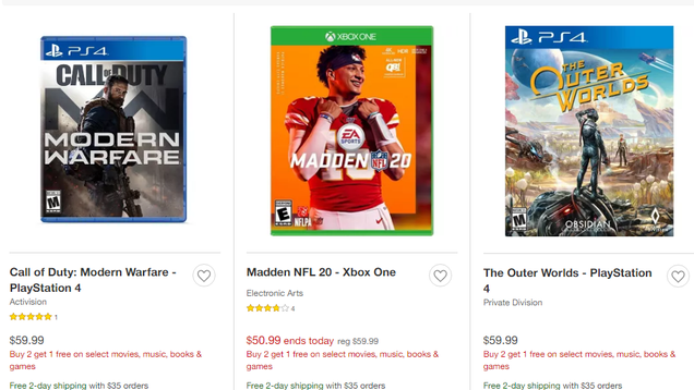 Get a Free Video Game From Amazon and Target's Limited Buy-2-Get-1 Deals