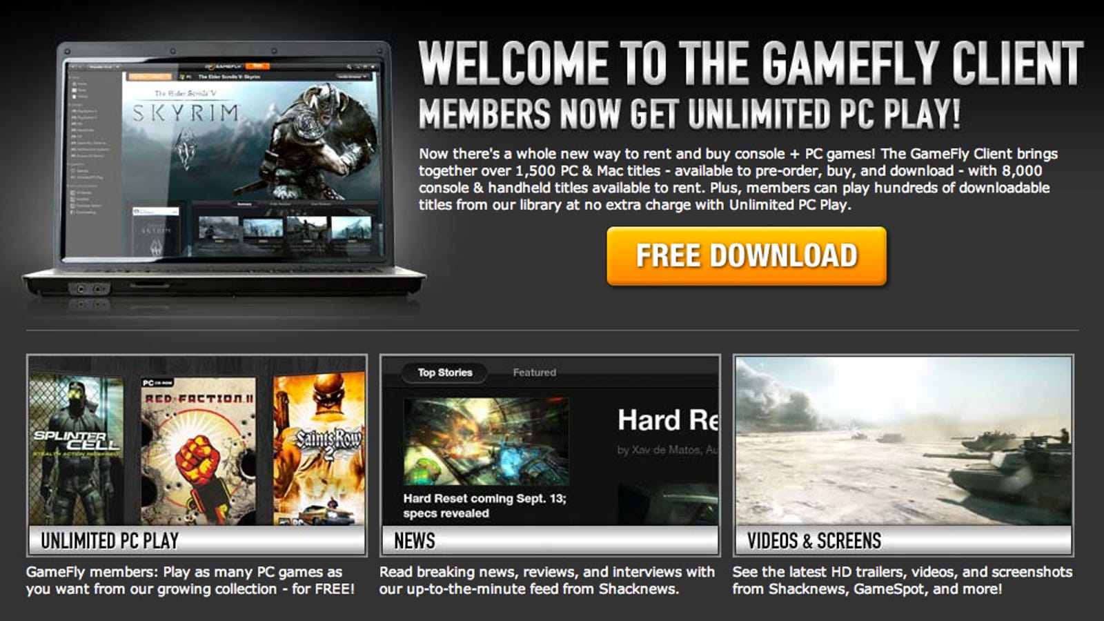 GameFly Launches AllYouCanEat Digital Download Service for PC Games