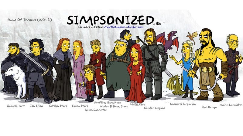 Die Simpsons Game Of Thrones Intro Gif