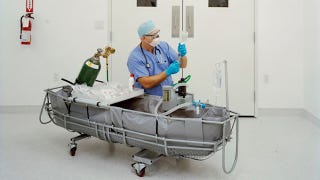 Illustration for article titled Photos go behind the scenes of the world's cryonics facilities