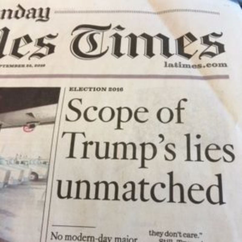 The lead story in Sunday's Los Angeles Times. (Credit: CNN "Reliable Sources")