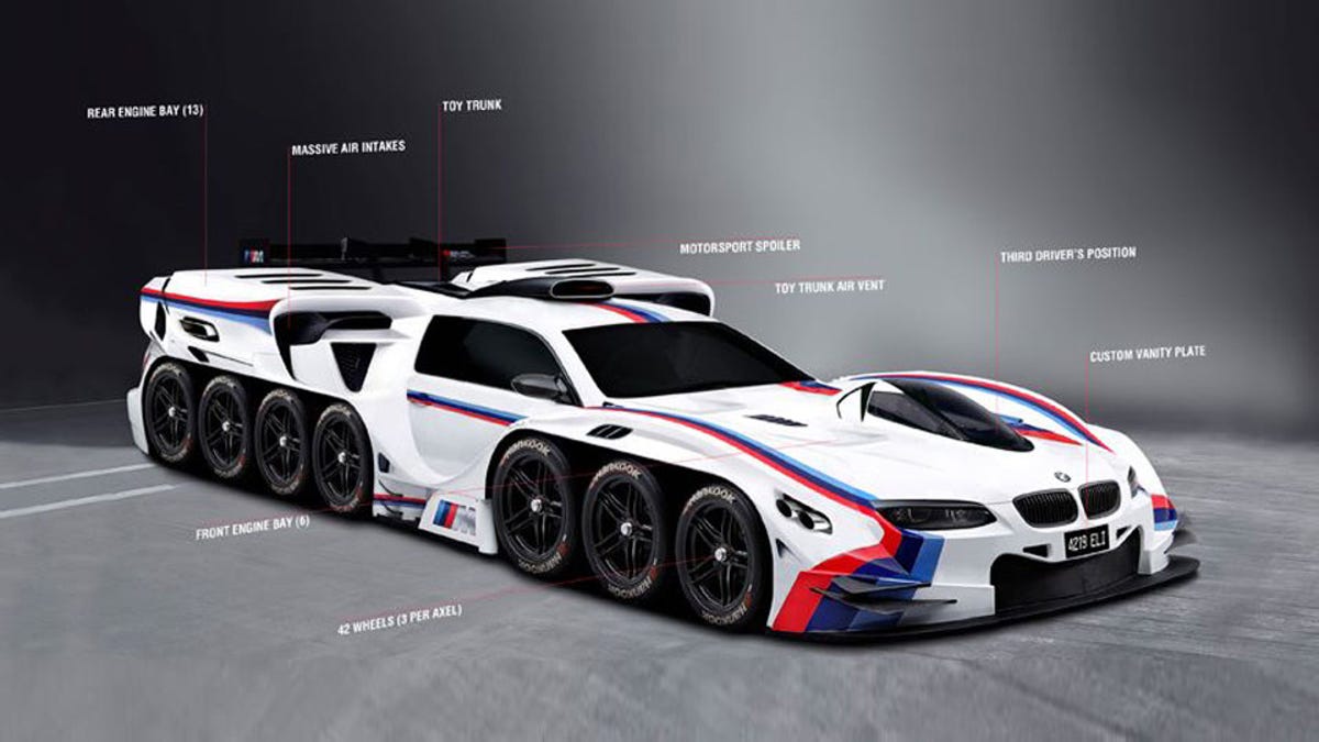 Bmw Designs A 42 Wheel 19 Engine Car To Fulfill One Child S Fantasy