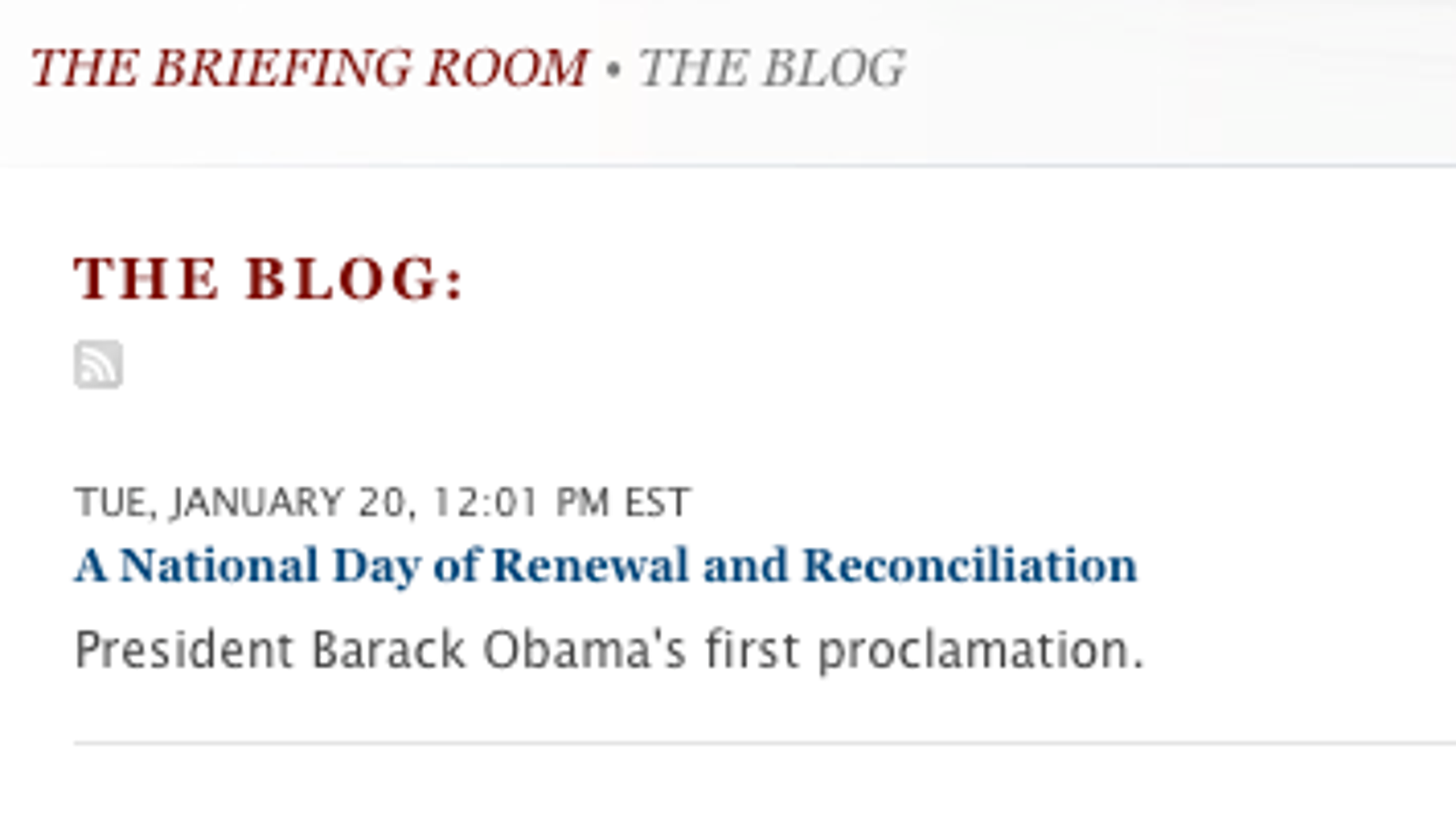 The White House Gets A Blog