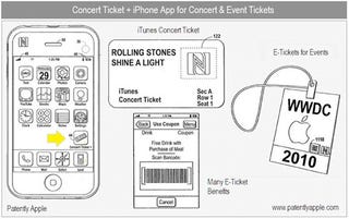 Illustration for article titled Apple Patent Shows Concert Ticket Scheme For Replacing Paper Tickets