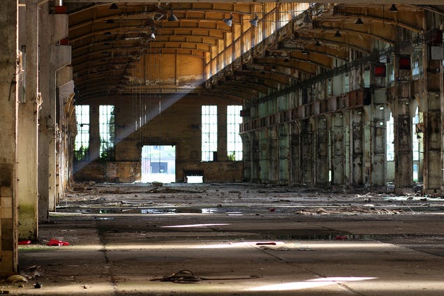 Abandoned Shipyard Halls Look Magical After Heavy Rain | Gizmodo UK