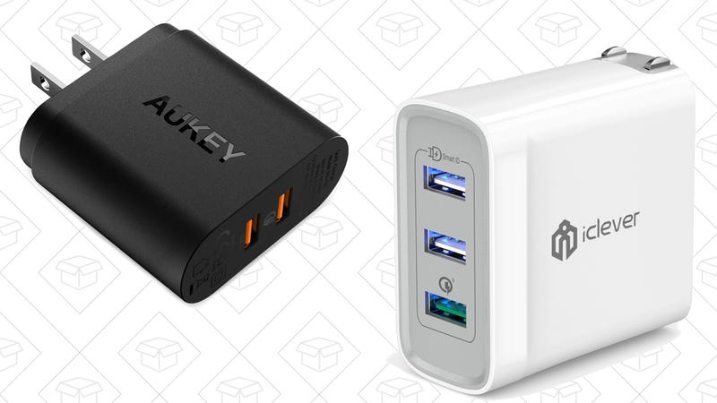 Aukey Dual QC 3.0 Charger, $11 with code P6DQ37MS | iClever QC 3.0 Wall Charger, $17 with code ICWALL04