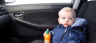 Illustration for article titled Adorable baby freaking out about a car wash is how we should all feel