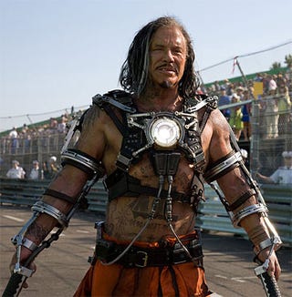 Illustration for article titled First Look At Mickey Rourke's Iron Man 2 Bondage Harness