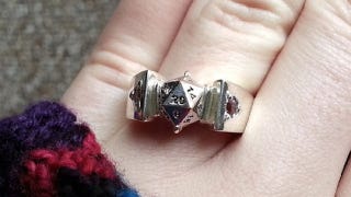 Illustration for article titled This d20 engagement ring is a critical hit