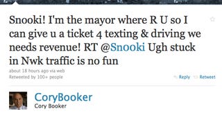 Illustration for article titled Don't Tweet While Driving in Newark, the Mayor Is Watching