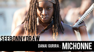 Illustration for article titled SeeBonnyDraw: Michonne! in Speed Painting Form!