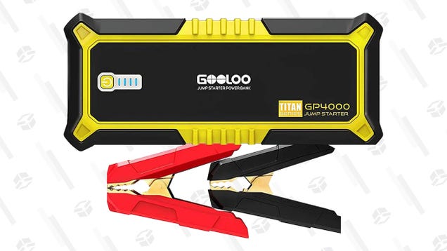Pick Up Gooloo's 4000A Peak SuperSafe Car Jump Starter for $84 Right Now
