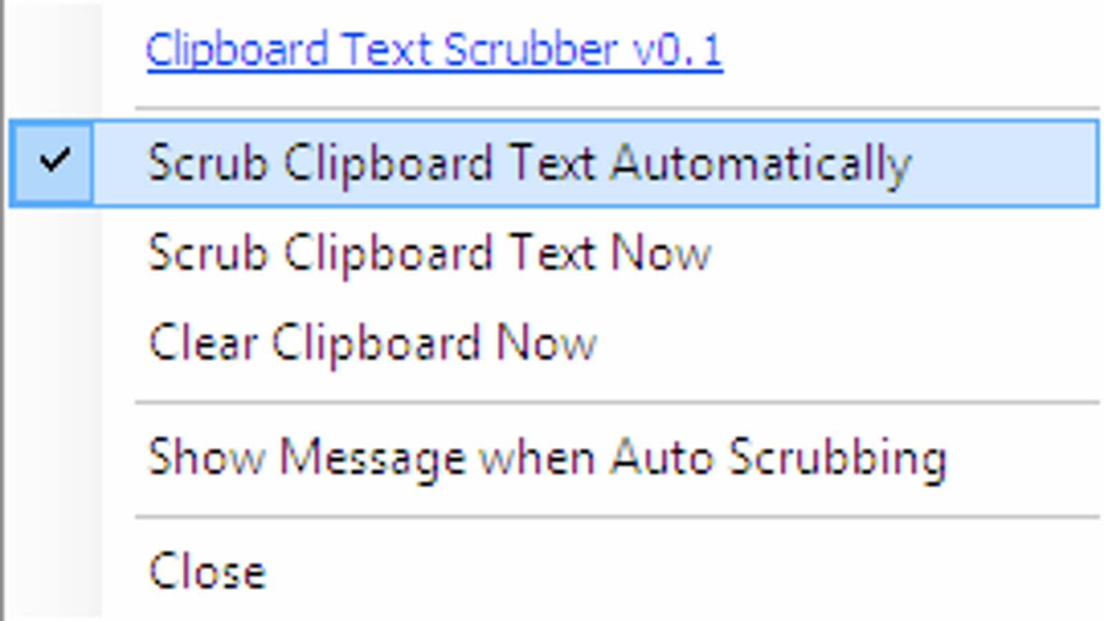 plain text clipboard