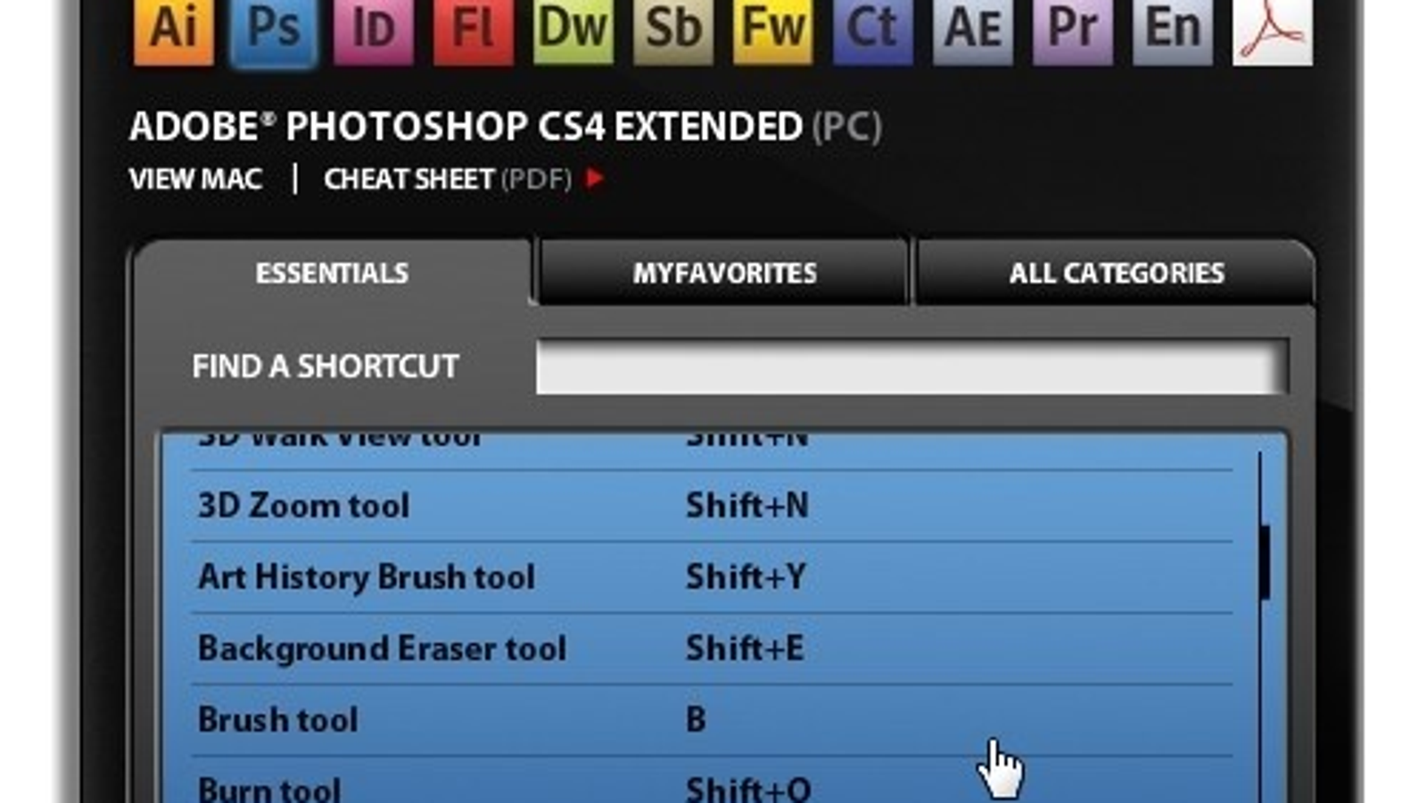 shortcut to save as pdf on mac