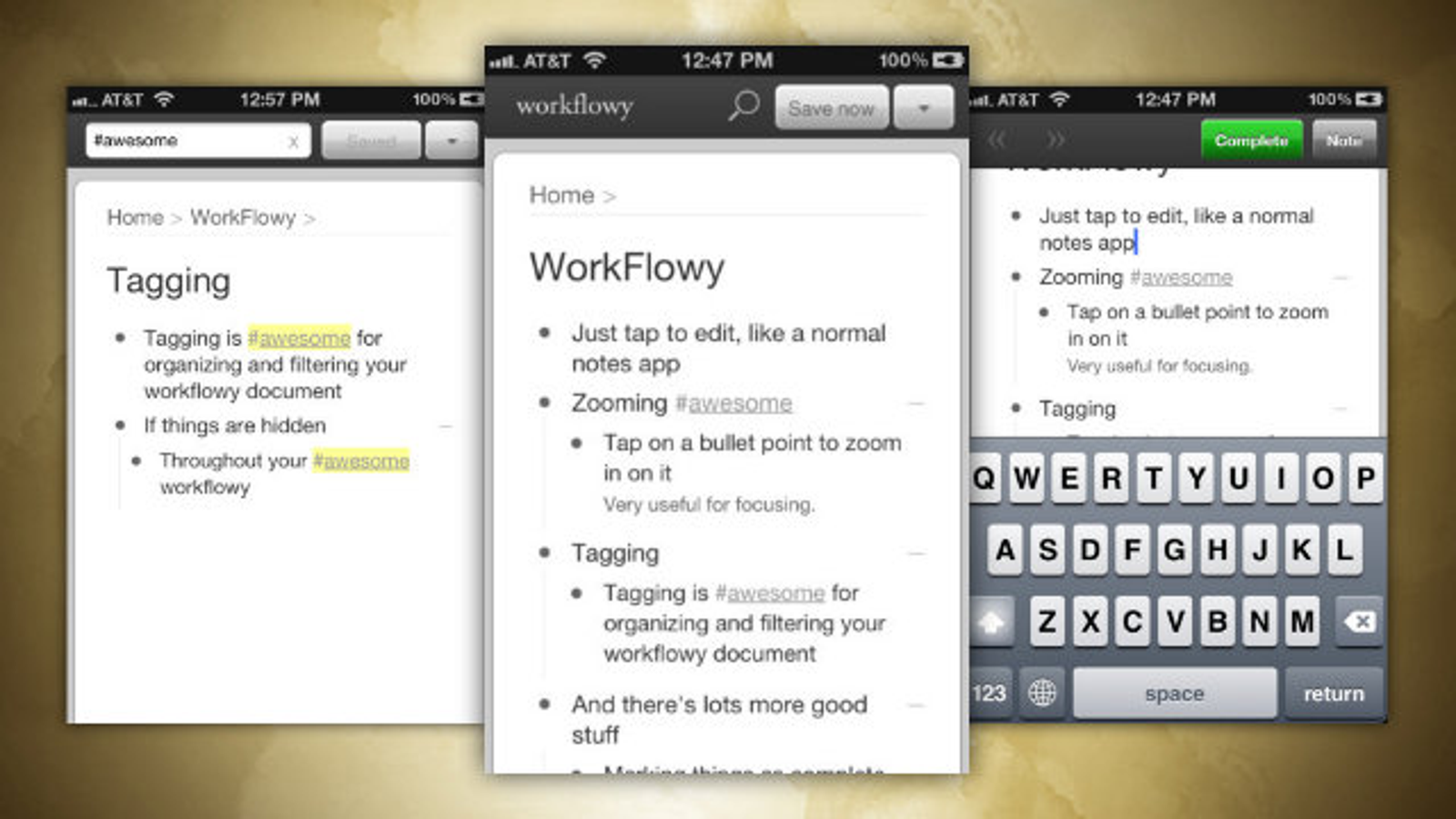 workflowy mobile app