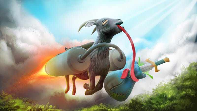 Illustration for article titled The Goat From Goat Simulator Would Make An Excellent Dota 2 Courier