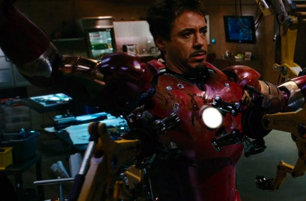 Look What's On Tony Stark's Workbench In Iron Man