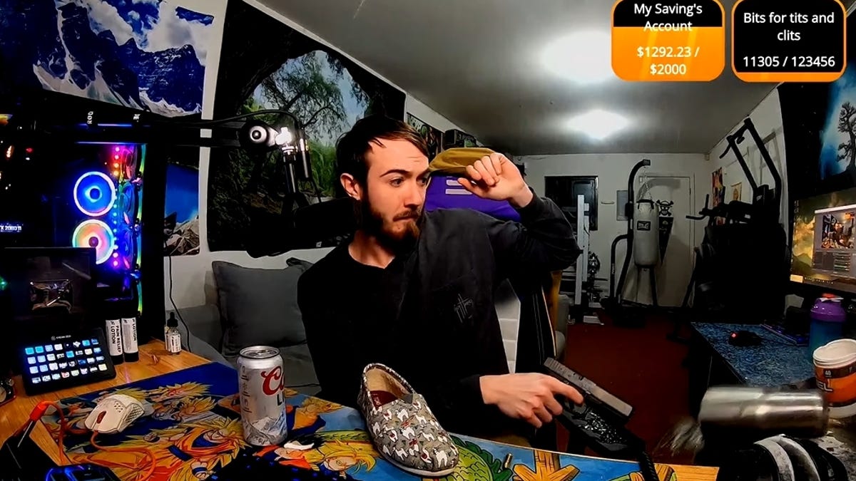 Twitch Streamer Suspended After Accidentally Firing Real Gun At His Monitor