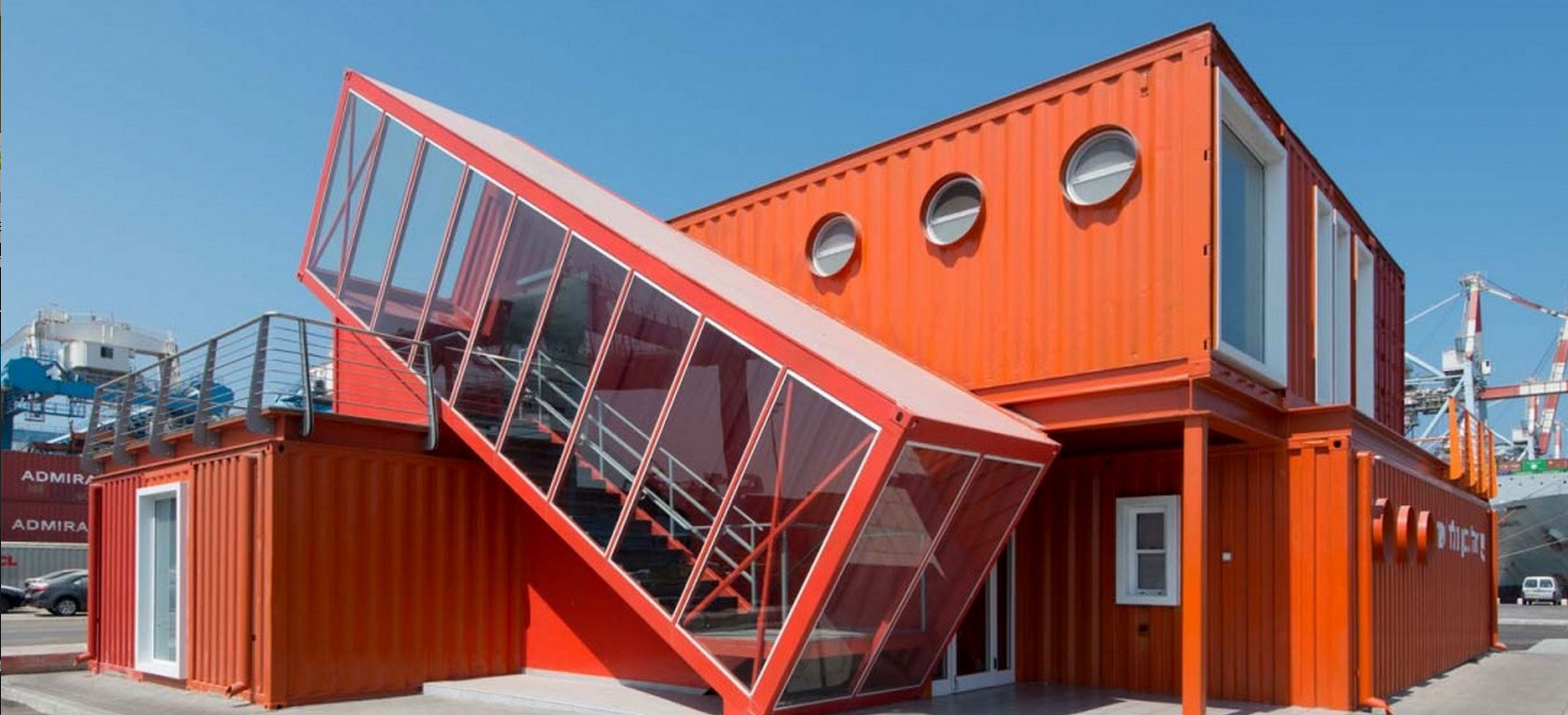 Shipping Container Offices Are Right At Home On An Industrial Seafront