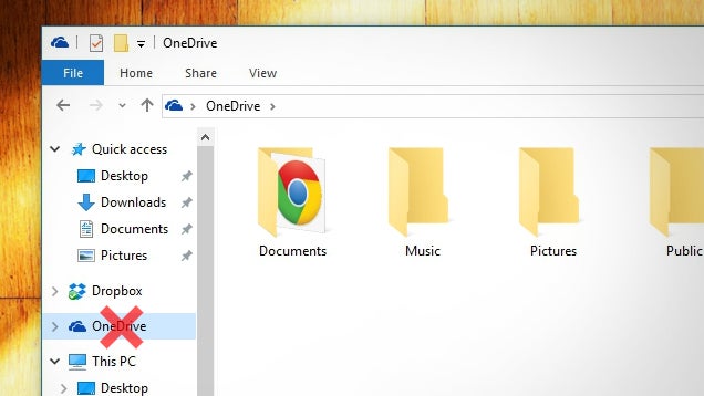remove onedrive from file explorer
