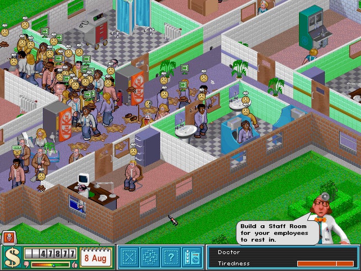 The OldSchool Business Sim Game Theme Hospital Is Currently Free On