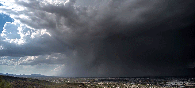 This Wet Microburst Is Like The Sky Turning On A Giant Faucet ...