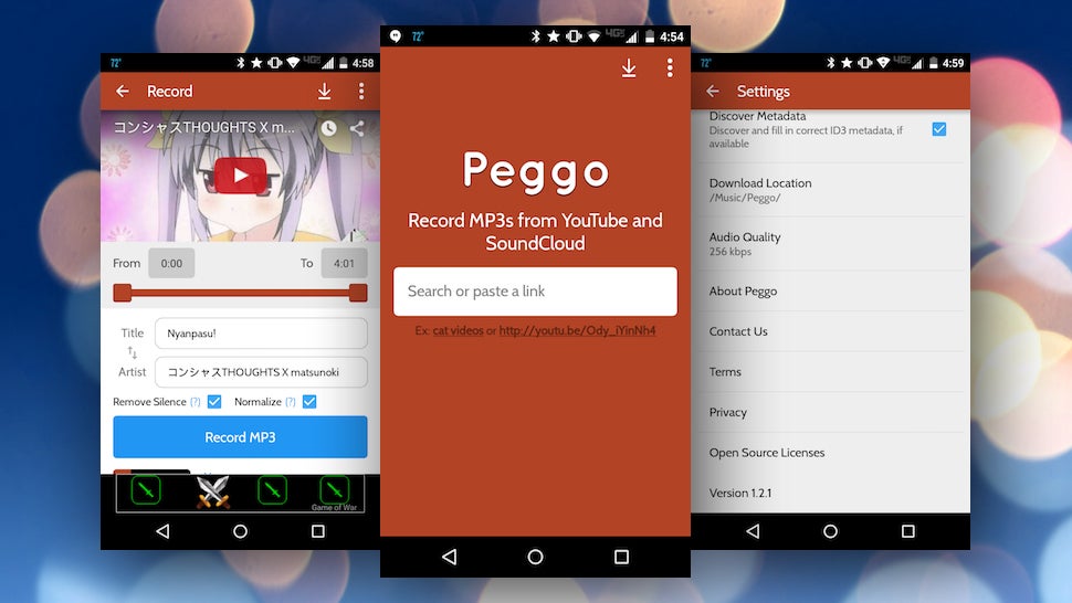 Peggo For Android Converts Soundcloud And YouTube To Audio 