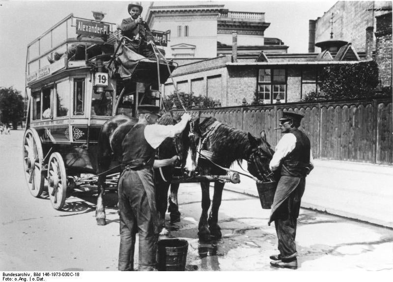 The World's First Bus Service Was Pulled by Horses