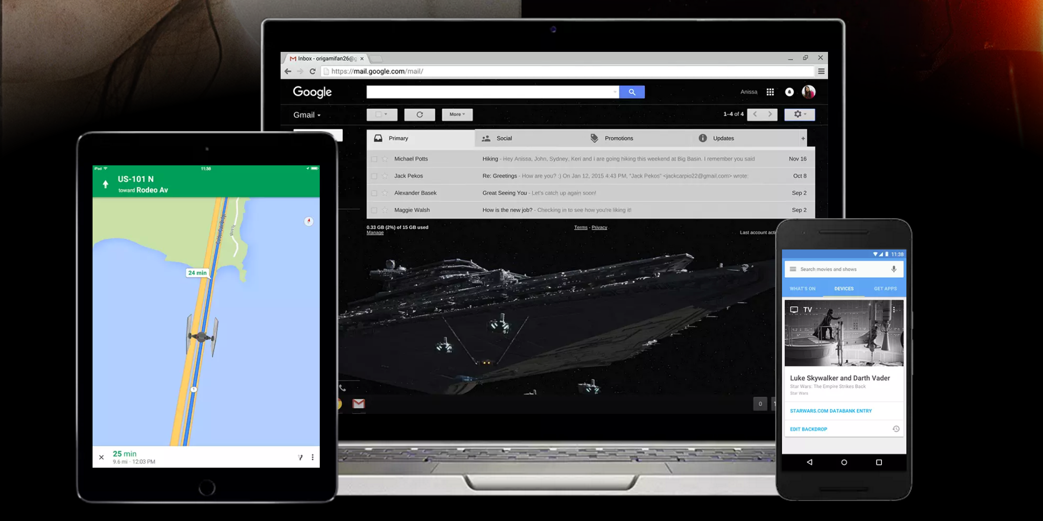 Google Lets You Re-Skin Its Apps Using Light Or Dark Side Star Wars Themes