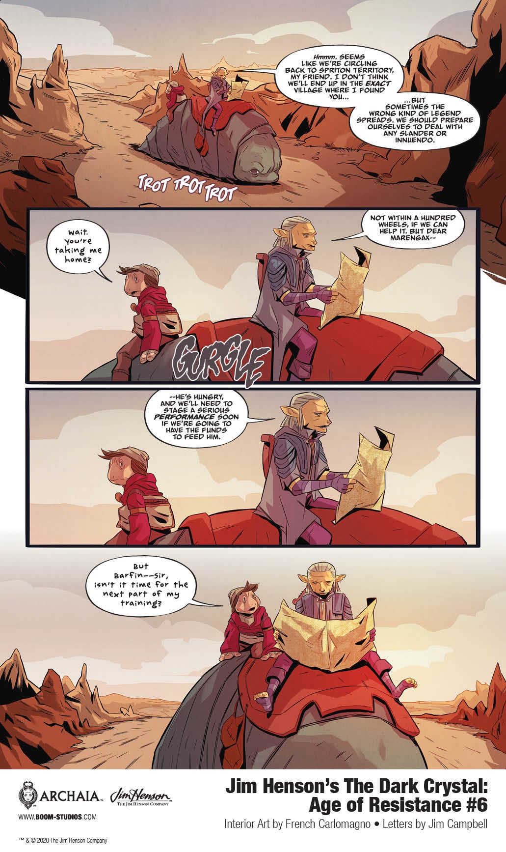 In The Dark Crystal Comic Hup S Paladin Quest Isn T As Heroic As He Hoped