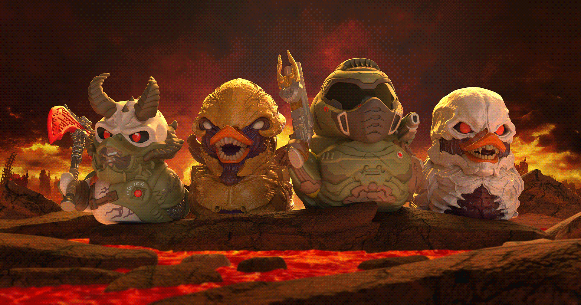 Video Game Characters As Horrific Rubber Ducks