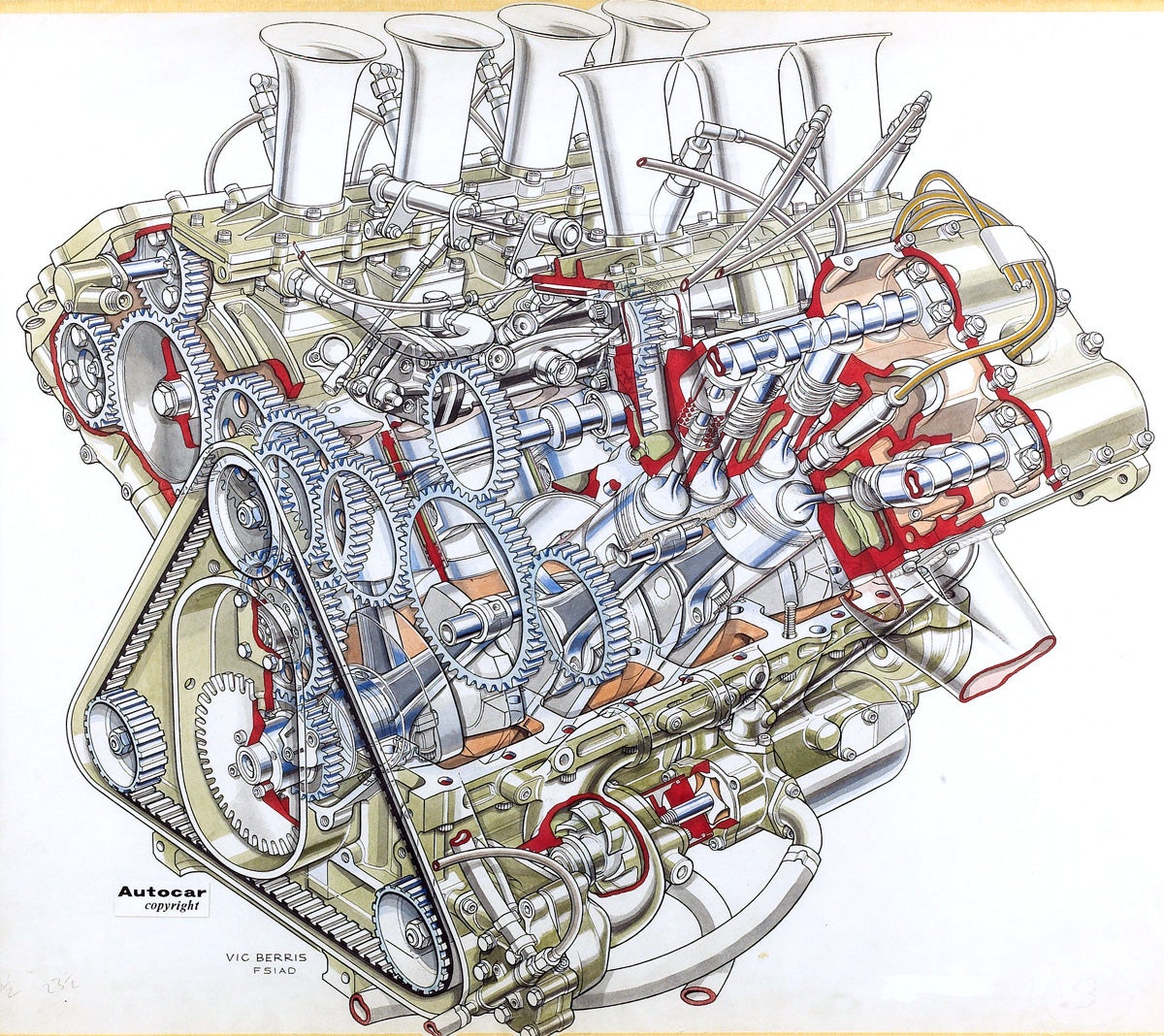 Ford V8 Engine Cutaway Diagram