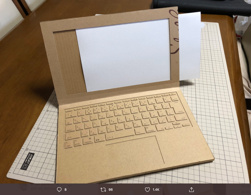 Mum Makes Cardboard Laptop For Her 4-year-old Kid