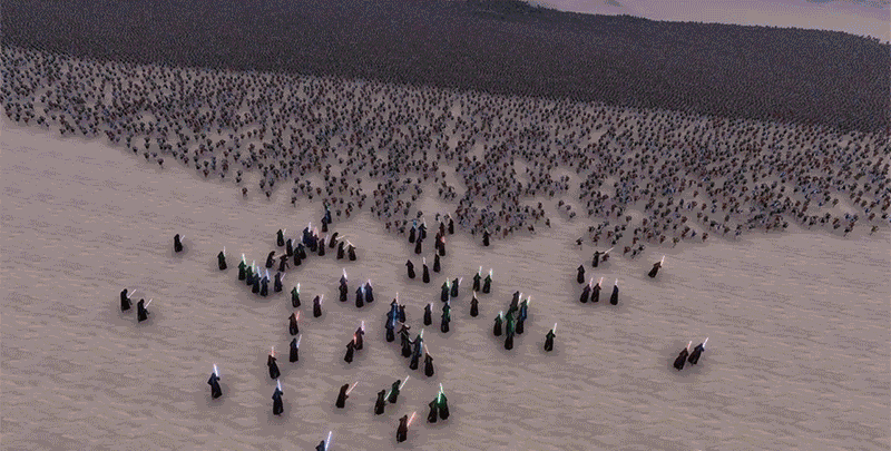 When 60,000 Medieval Soldiers Meets 300 Jedi