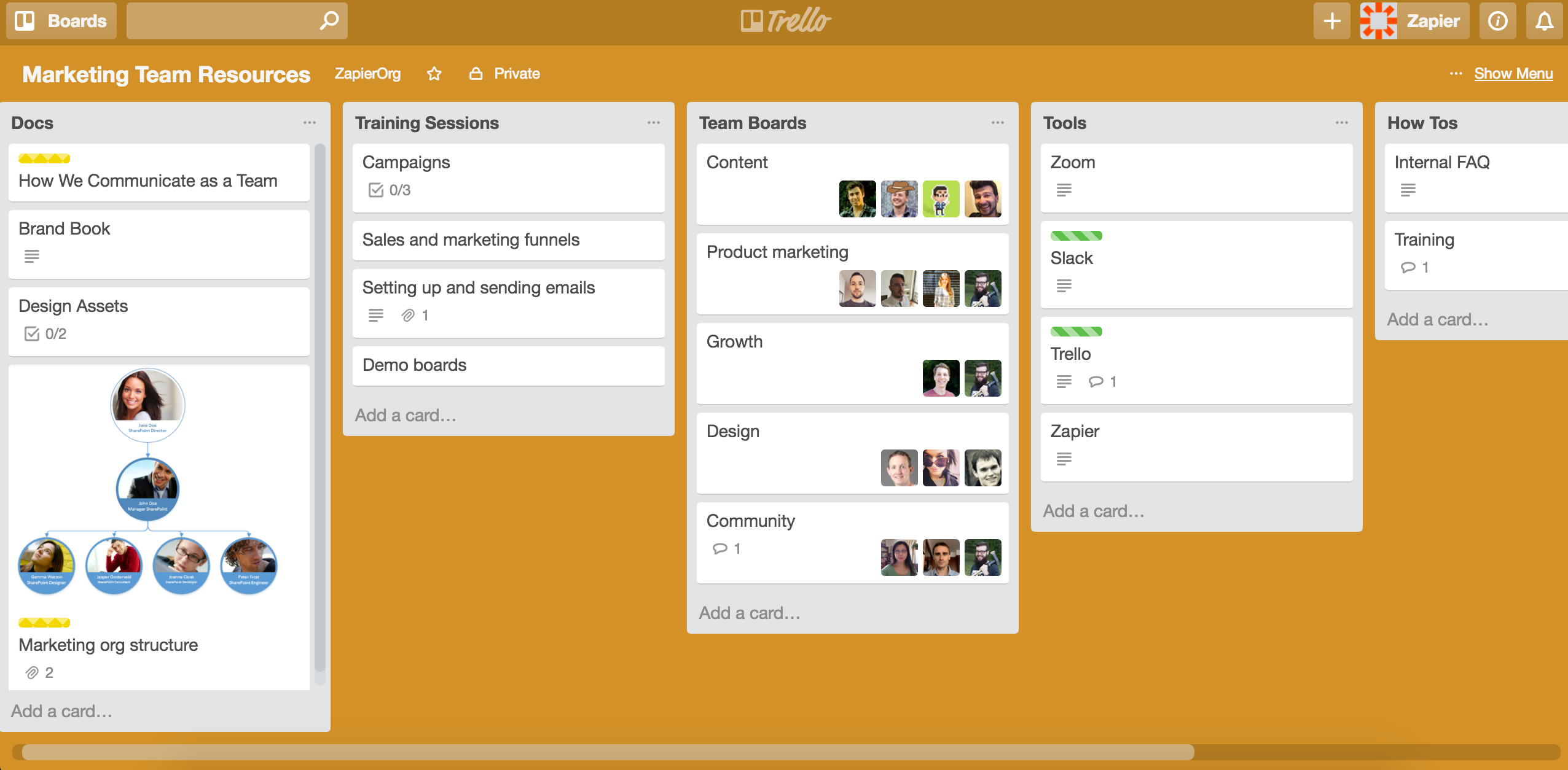 link trello boards